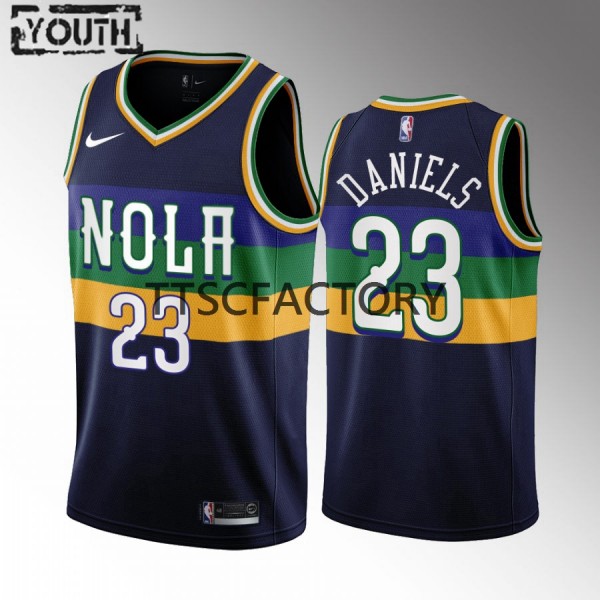 New Orleans Pelicans Trikot Dyson Daniels 23 Nike 2022-23 City Edition Navy Swingman - Kinder